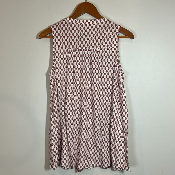 Sonoma Red and White Patterned Tank Top - Picture 3 of 3